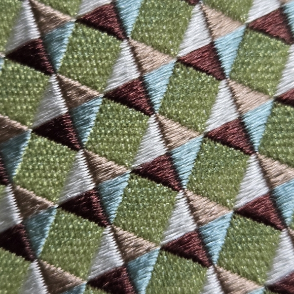 Banana Republic Green Patterned Men's 💯 Silk Tie - Picture 5 of 6